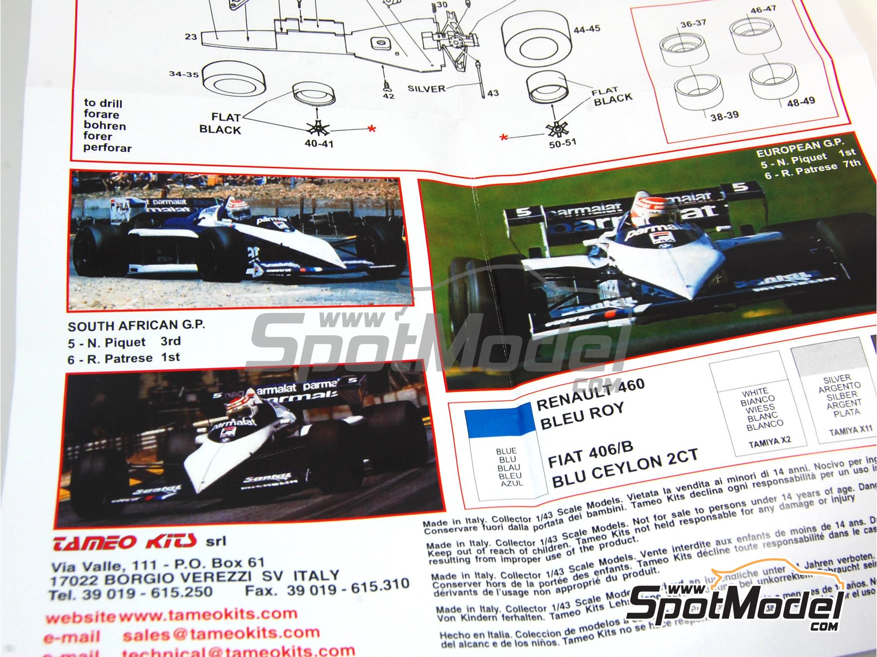 完成品 Brabham BT52B - 1/43 Tameo TMK10 Tameo Kits TMK010: Car scale model kit 1/43 scale - Brabham